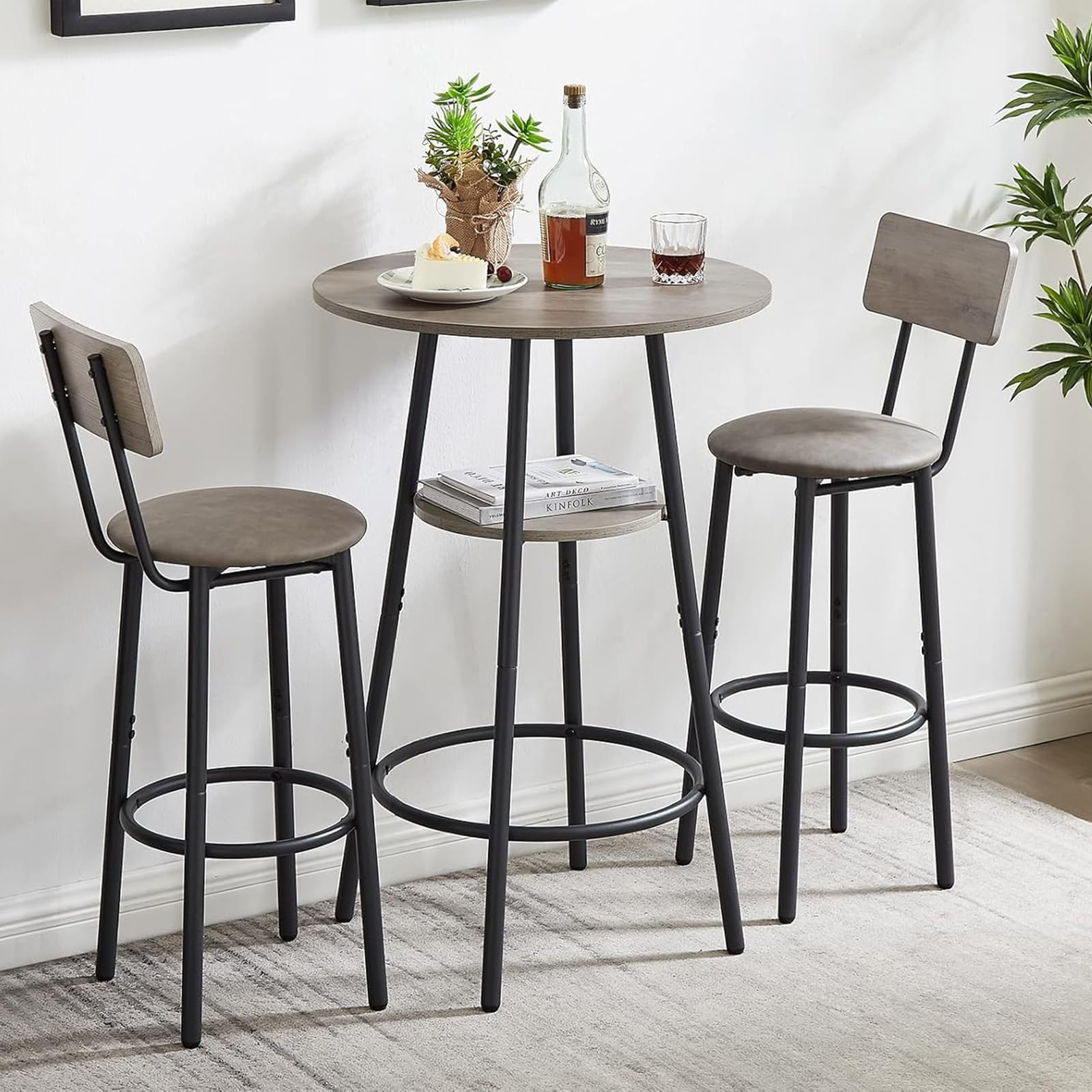 3-Piece Counter Height Bar Table Set