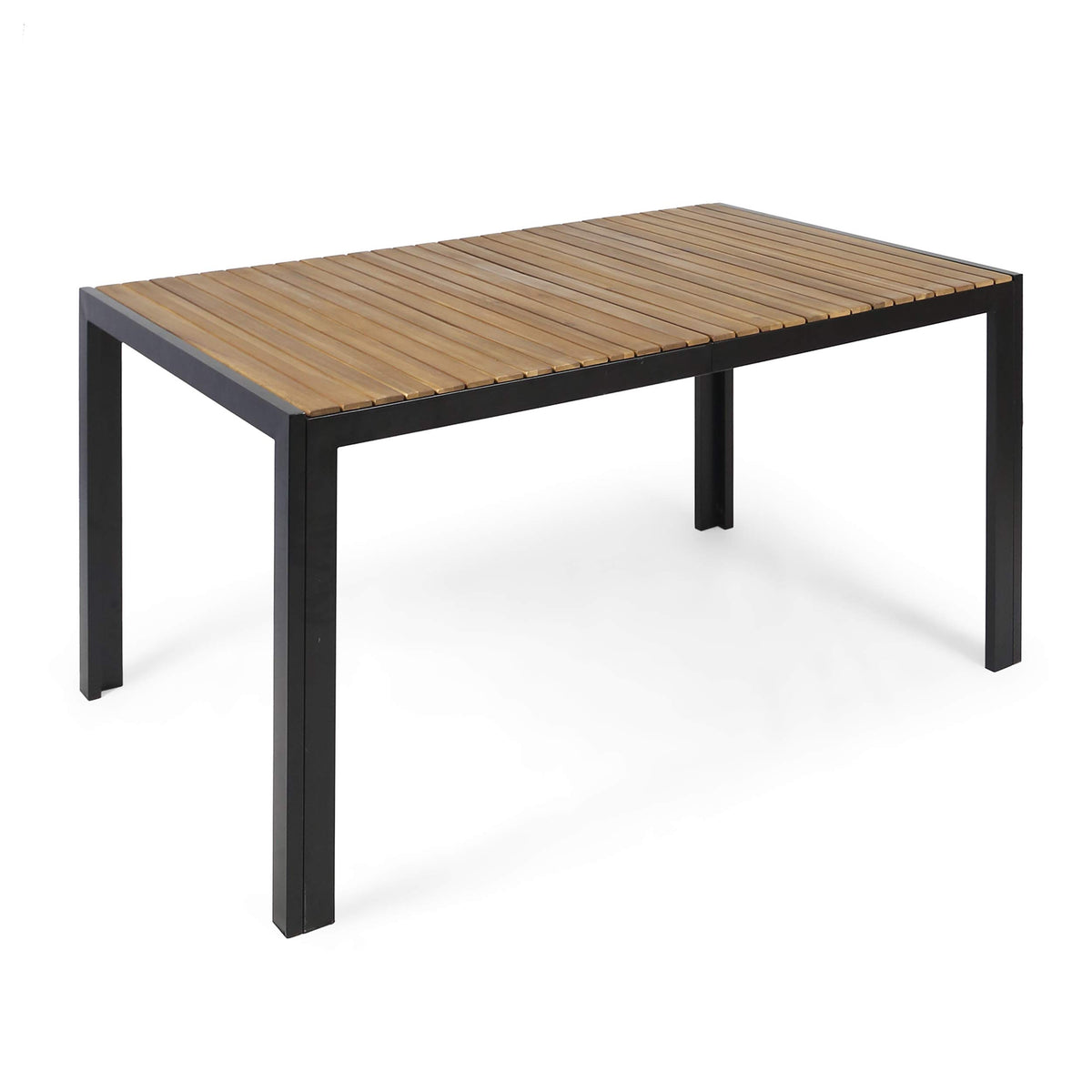 Christopher Knight Home Dining Table, Teak Finish + Black