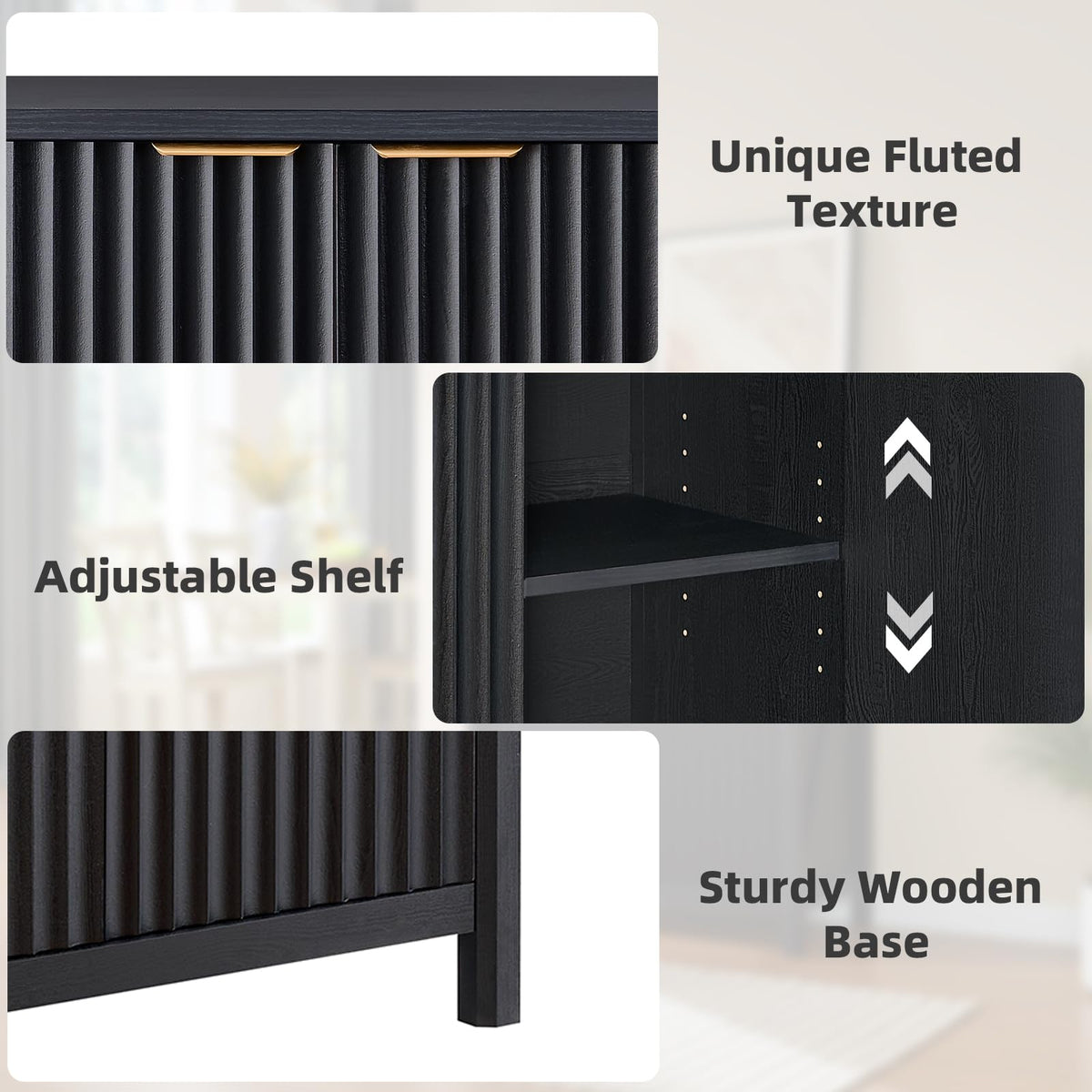 BuildHom 32" Sideboard Buffet Cabinet with Storage, Coffee Bar Cabinet