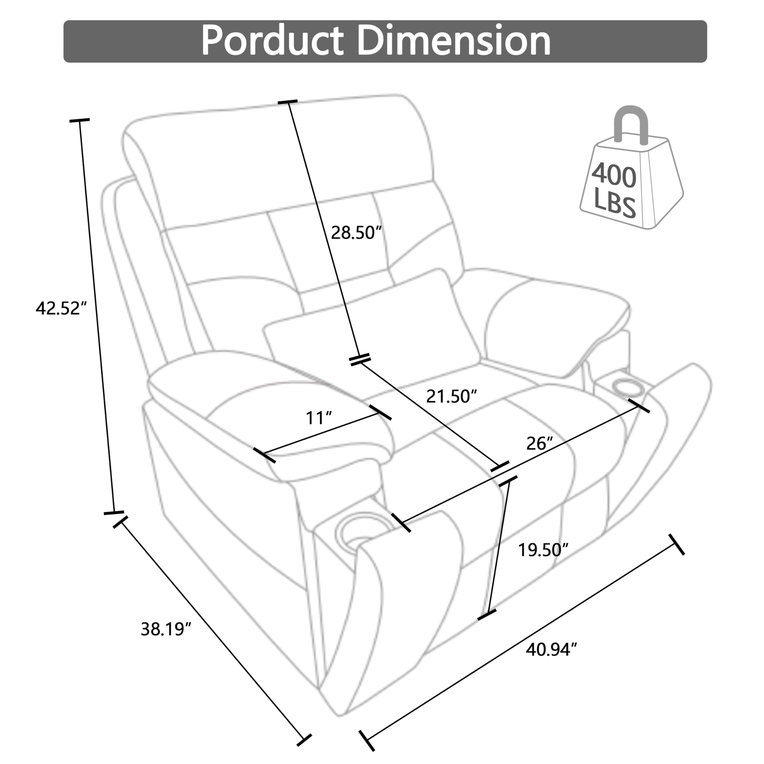 Power Lift Recliner Chair with Heat & Massage