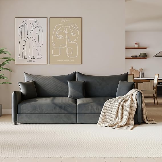 Velvet Convertible Sofa Bed