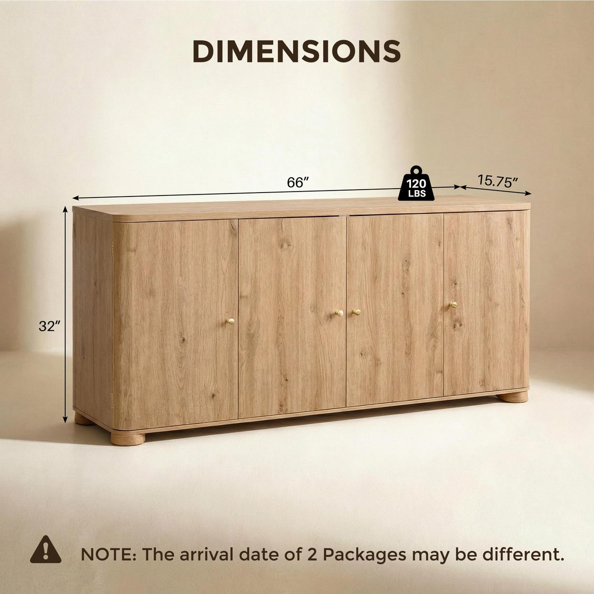 Curved Buffet Sideboard