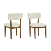 Boucle Upholstered Dining Chairs, Set of 2