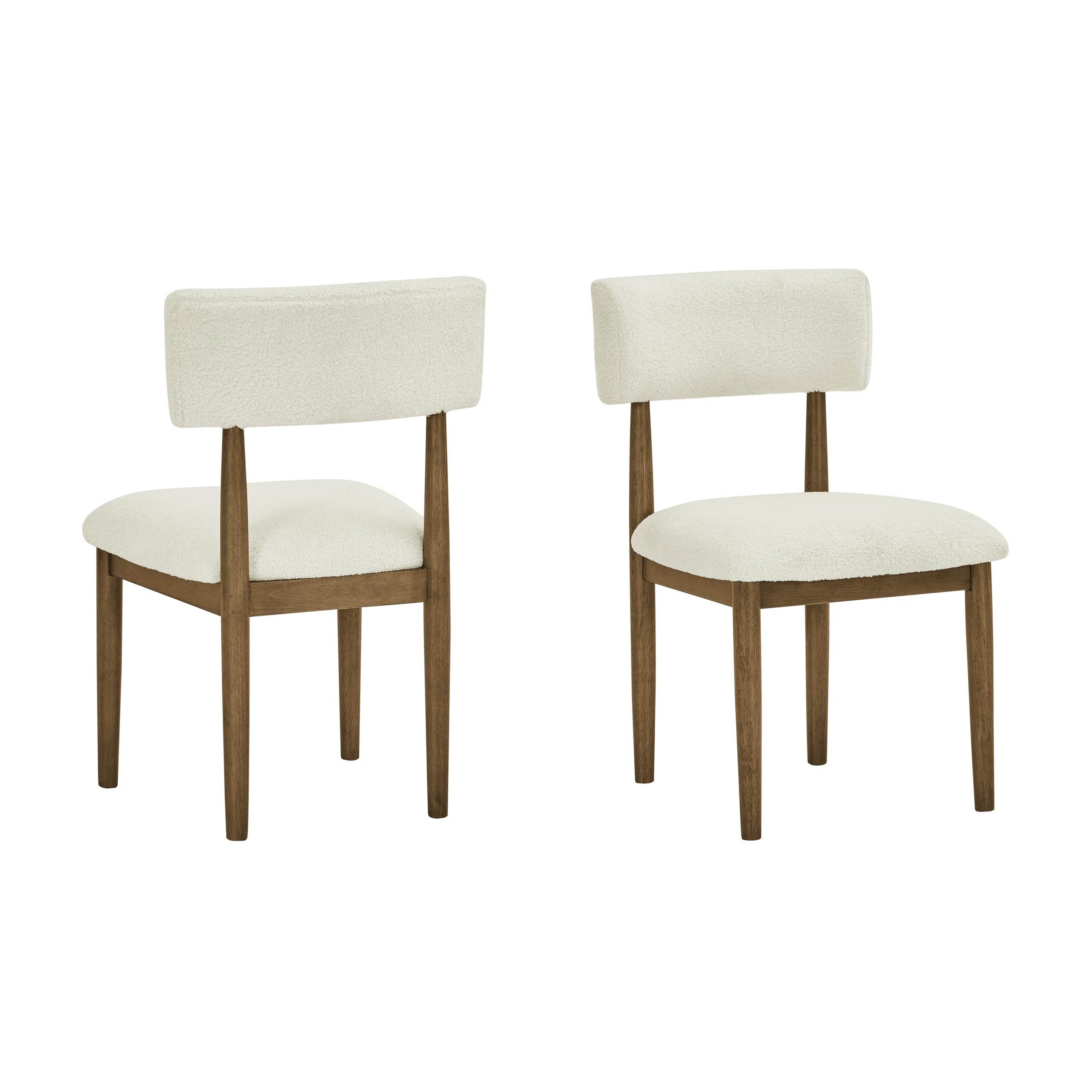 Boucle Upholstered Dining Chairs, Set of 2
