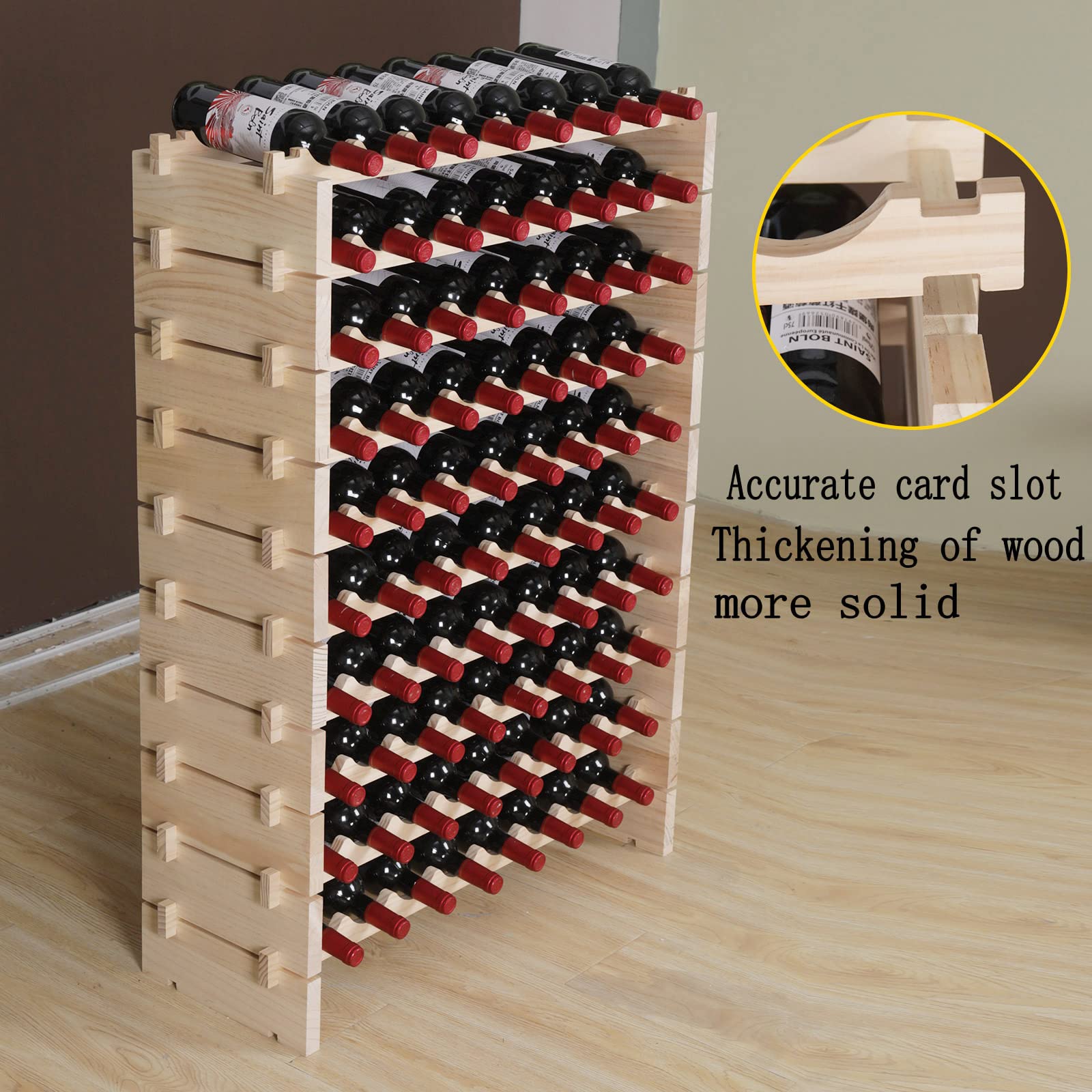 Freestanding Wood Wine Rack