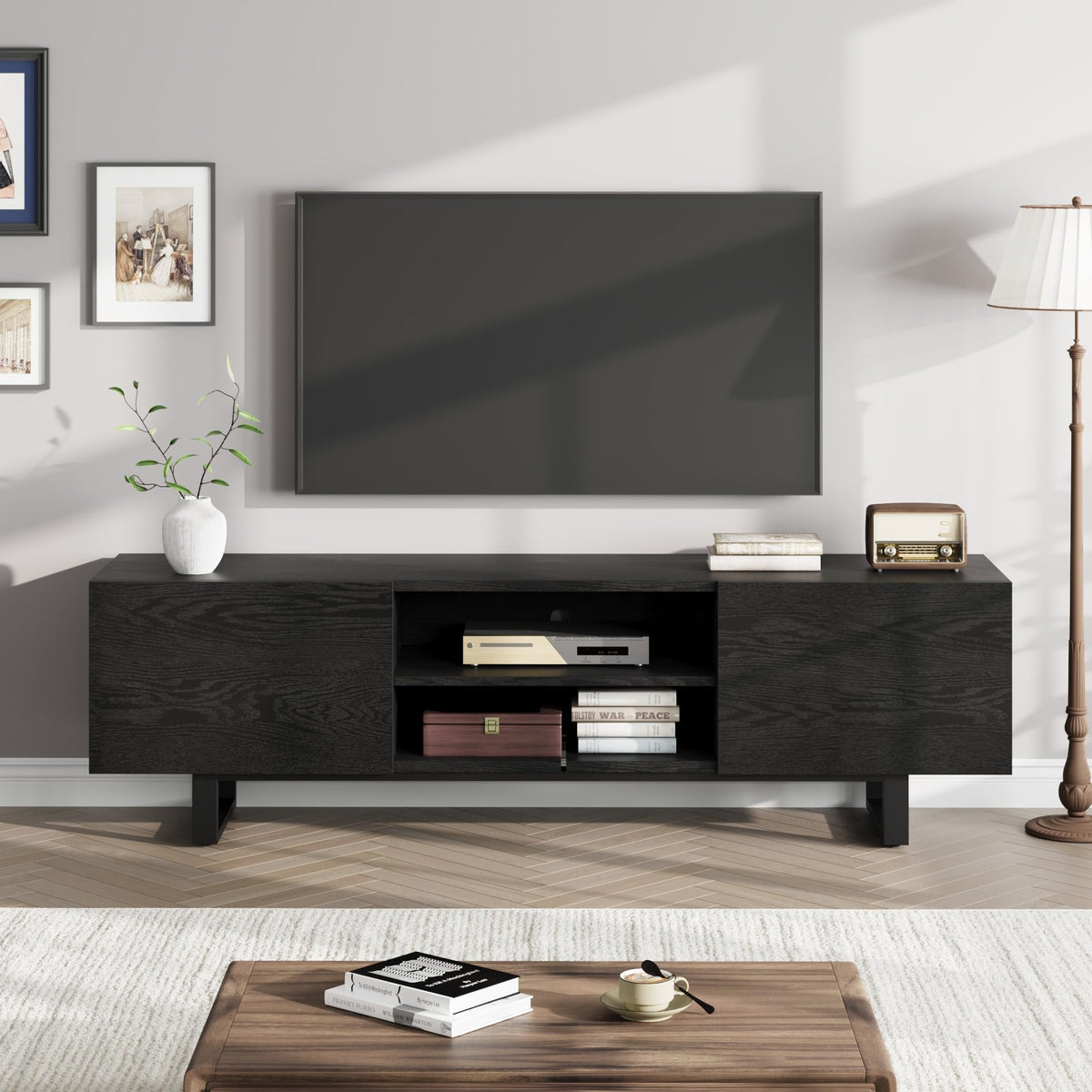 Industrial TV Stand with Drawers