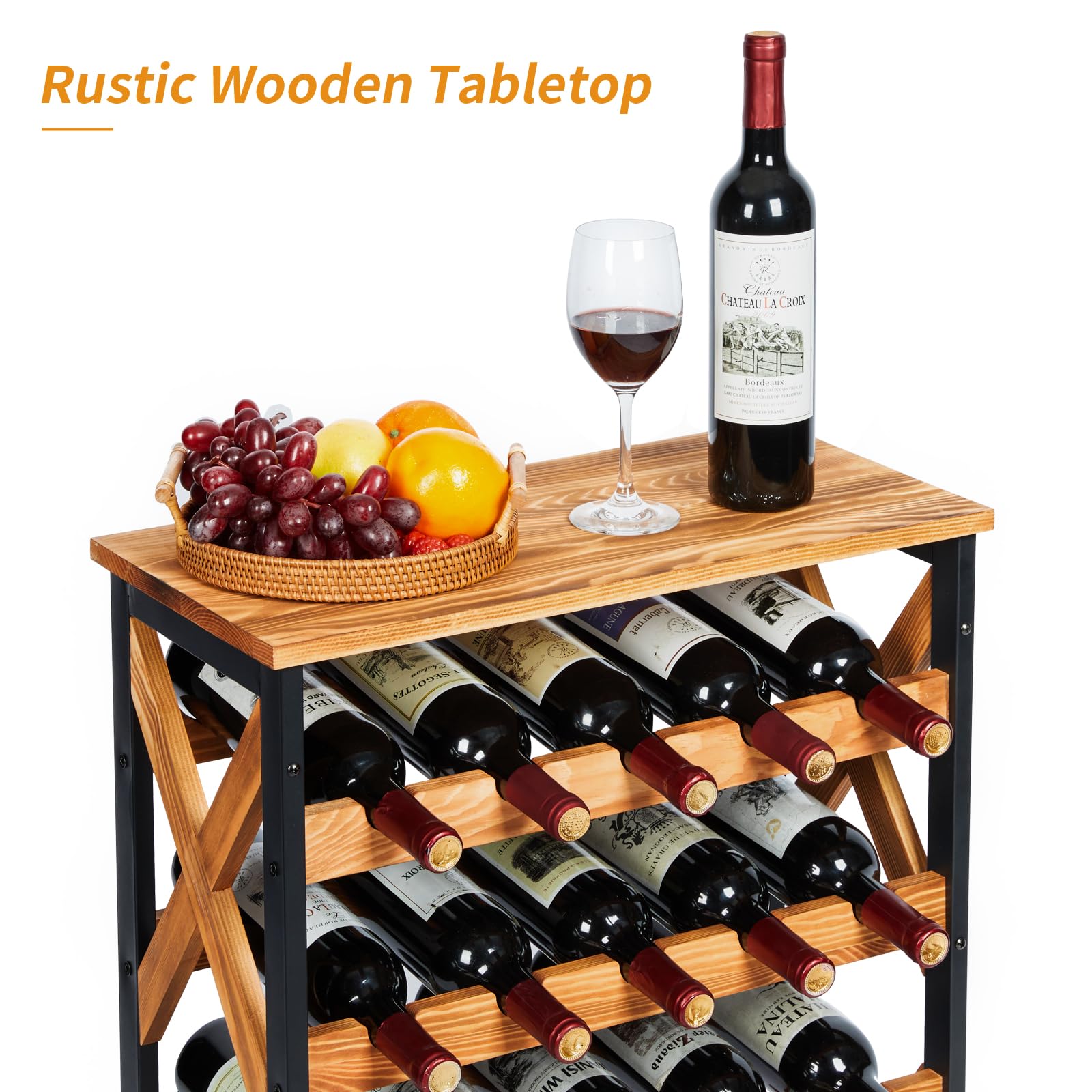 25-Bottle Freestanding Wine Rack