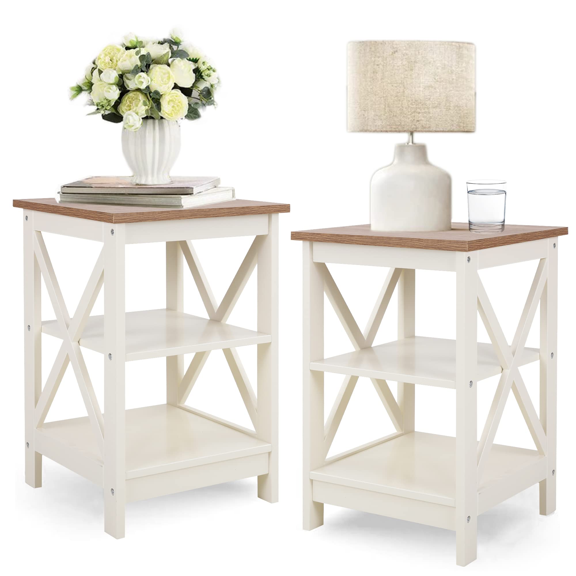 3-Tier End Table Set of 2