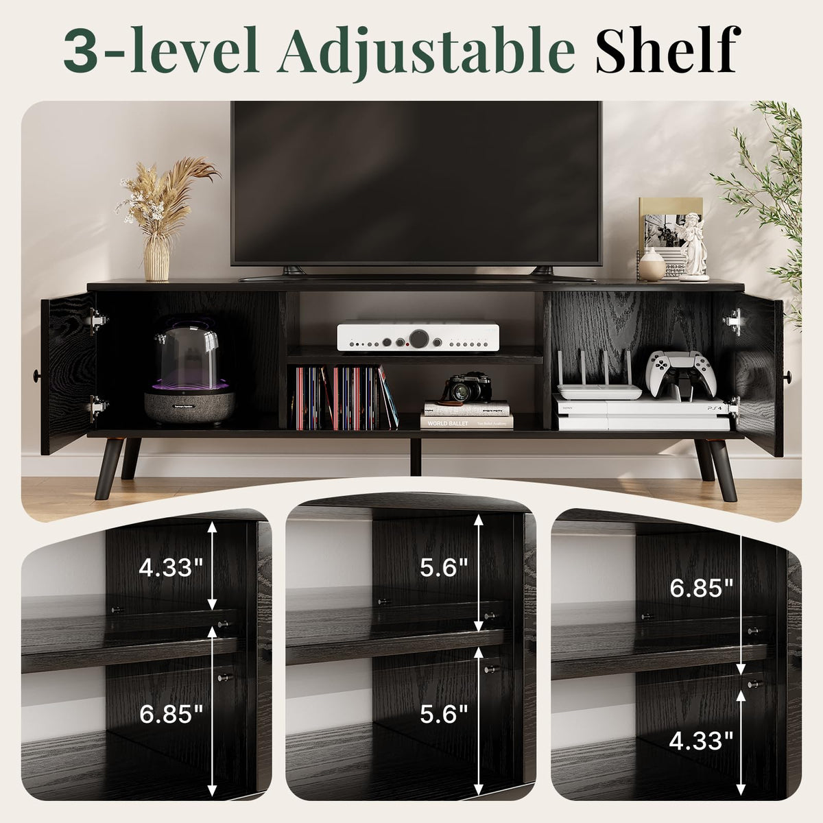 Mid-Century TV Stand with Storage