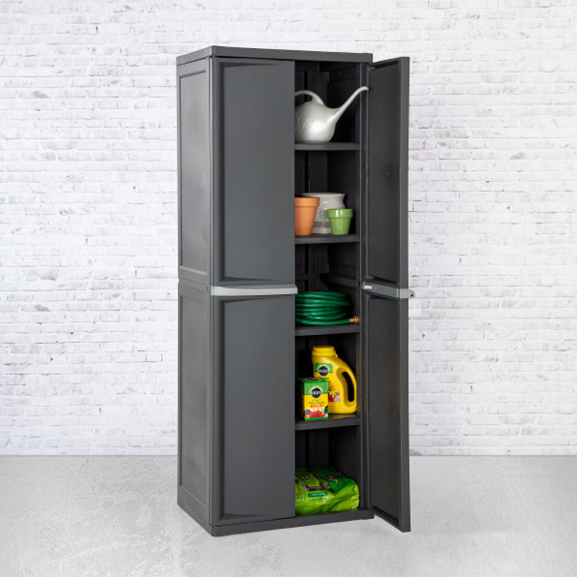 4-Shelf Plastic Storage Cabinet