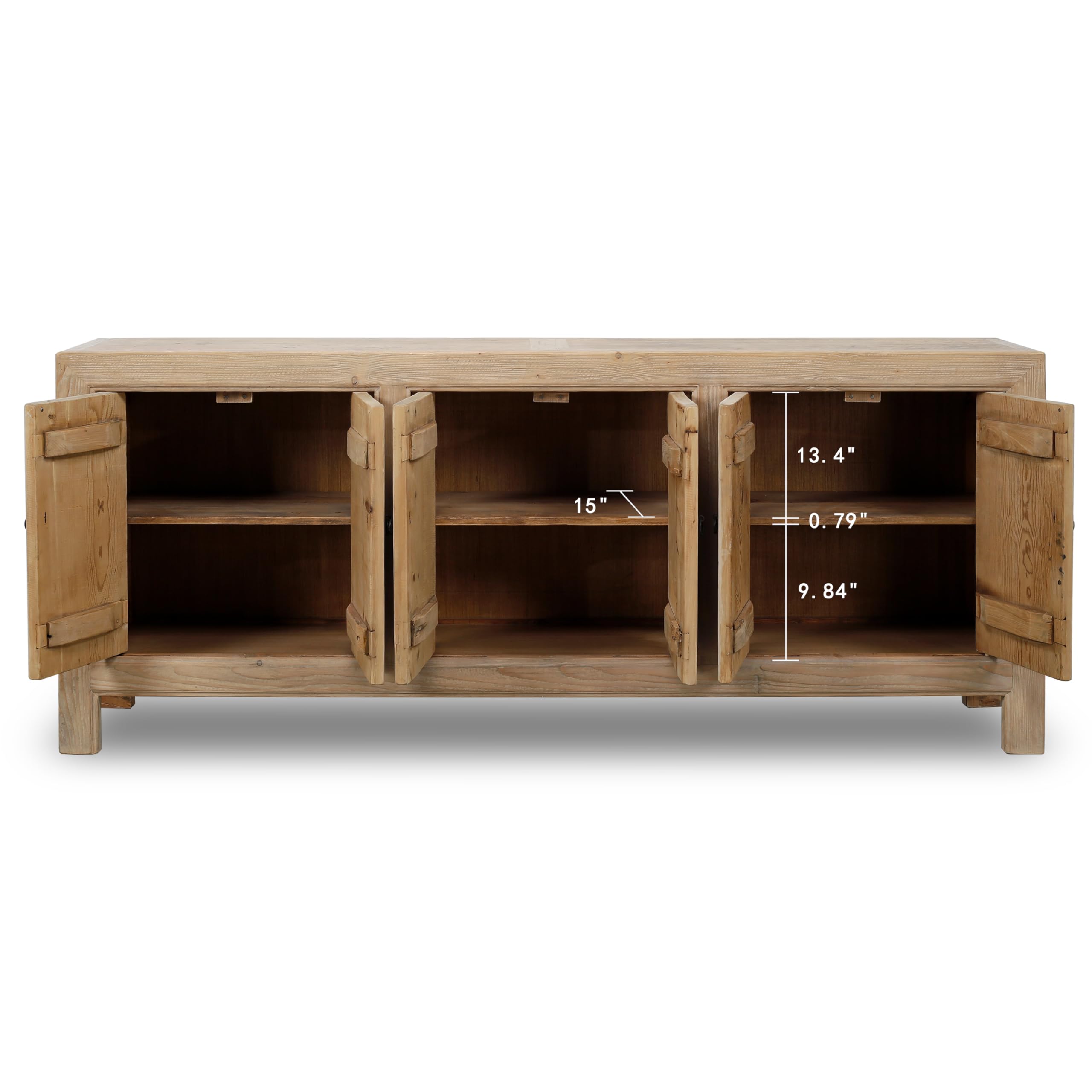 Artissance Home Reclaimed Wood Sideboard Buffet Cabinet with Storage – Rustic Buffet Sideboard Cabinet with 6 Drawers, Natural Wood Finish, 35.5” Tall for Dining Room, Living Room & Entryway