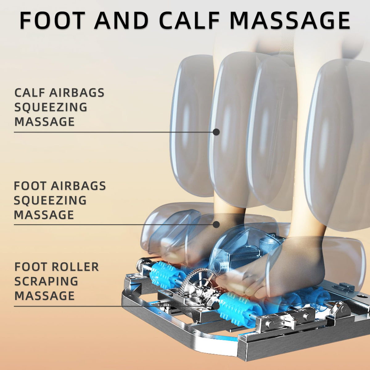 White 4D Zero Gravity Massage Chair
