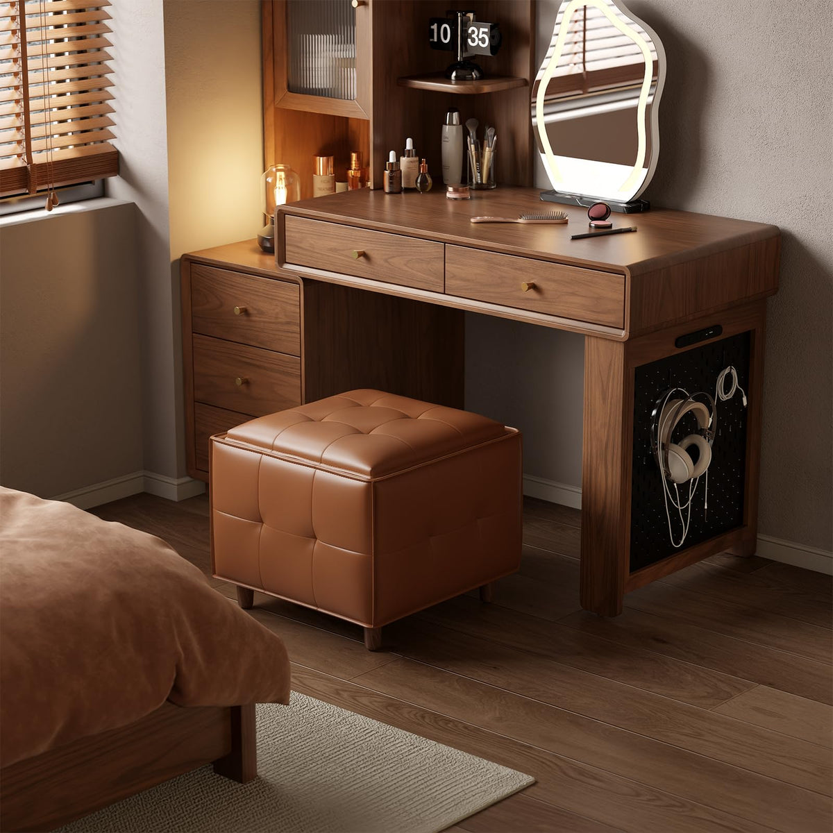 Square Storage Ottoman Set of 2