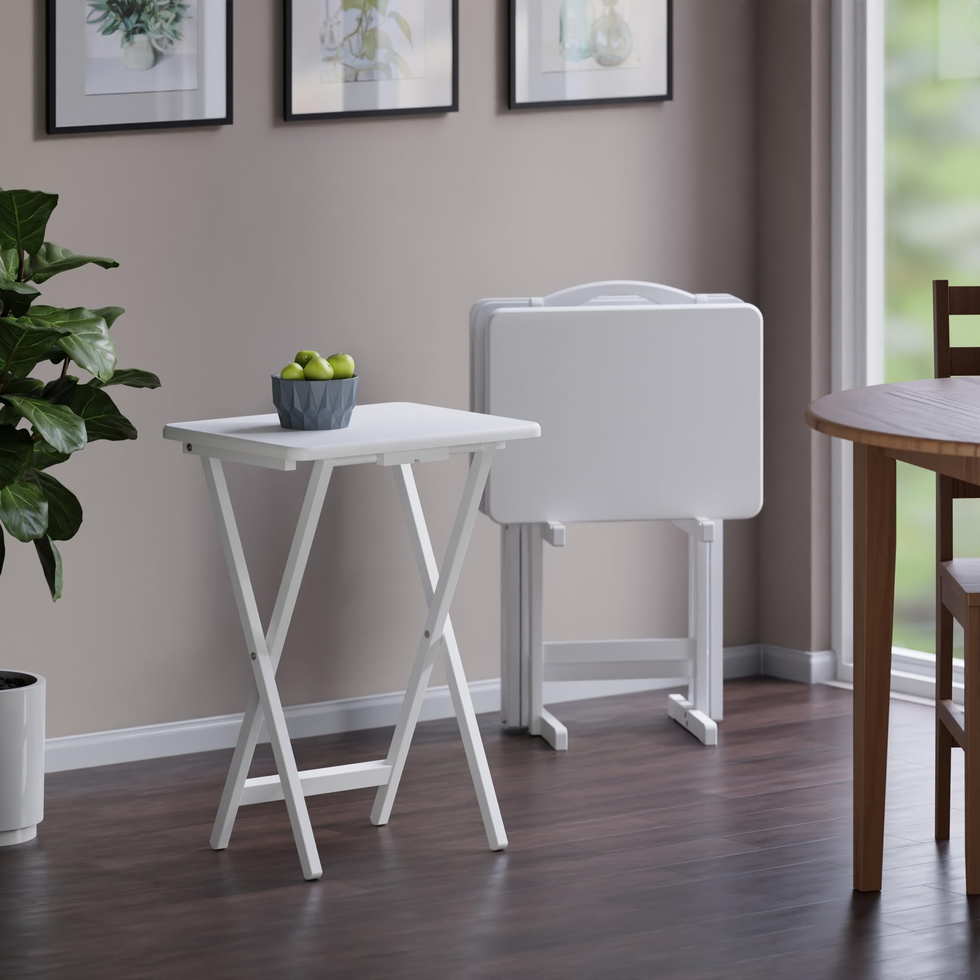 Foldable TV Tray Table – Height & Tilt Adjustable