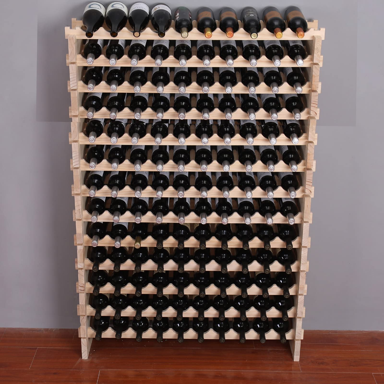 Freestanding Wooden Wine Rack