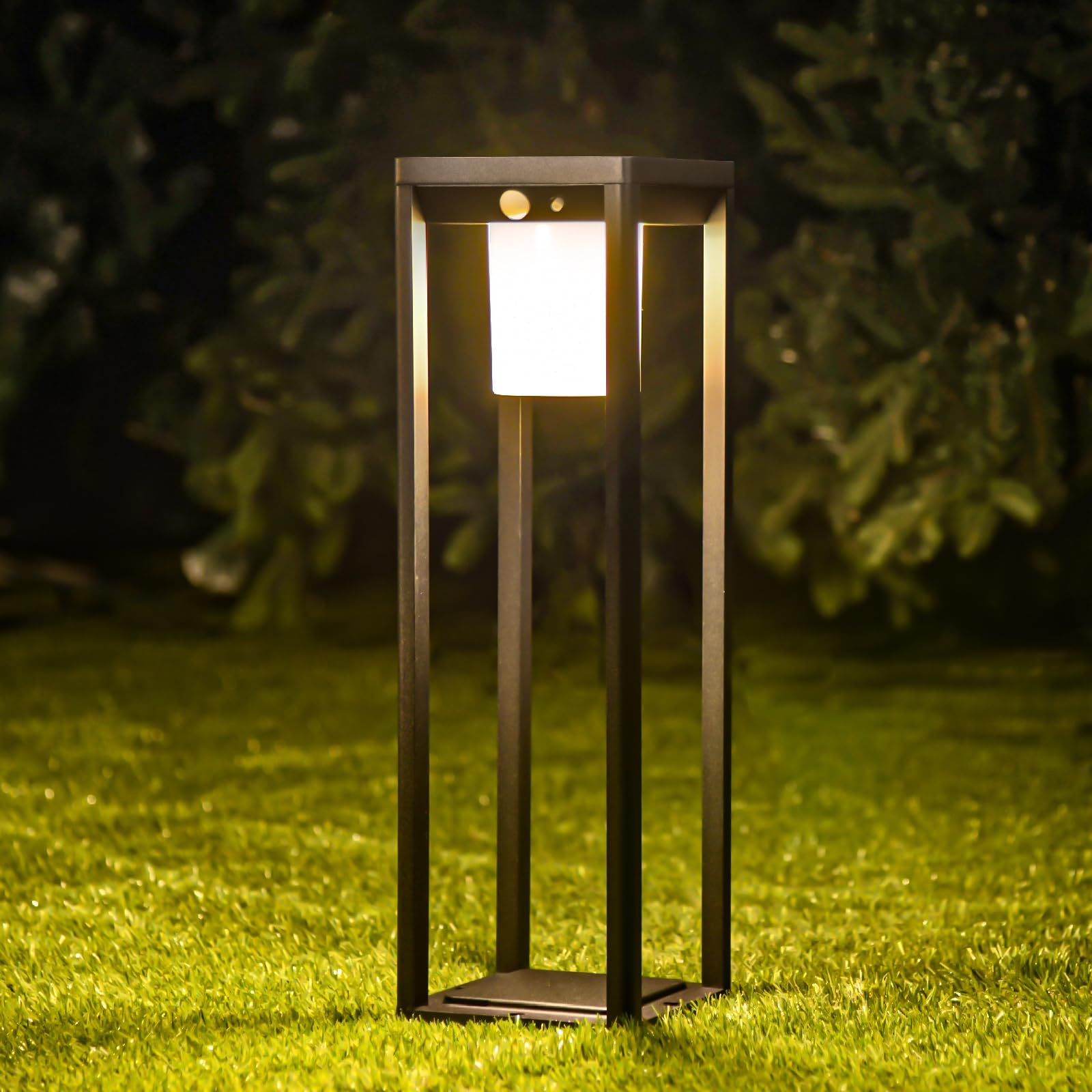 Solar Pathway Lights Outdoor – Aluminum Floor Lamp with Motion Sensor