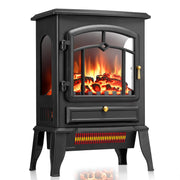 Electric Fireplace Stove Heater with Adjustable Flame