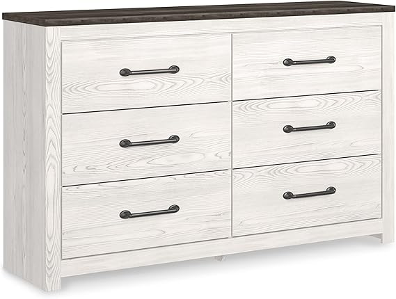6-Drawer Dresser with Two-Tone Finish