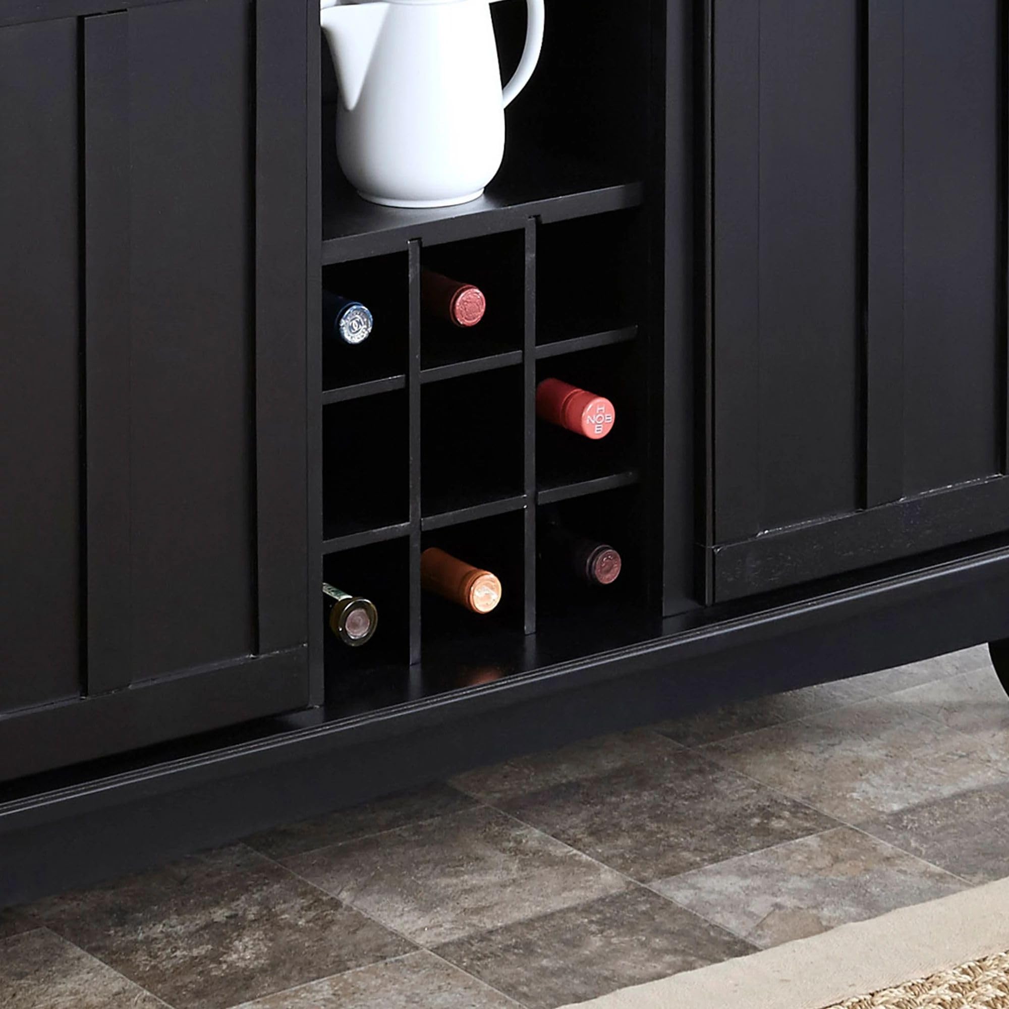 Black Buffet Server with Stainless Steel Top
