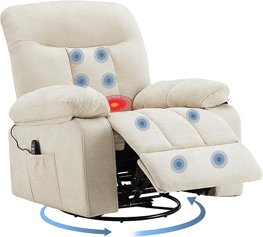 Power Lift Recliner Chair with Massage & Heat