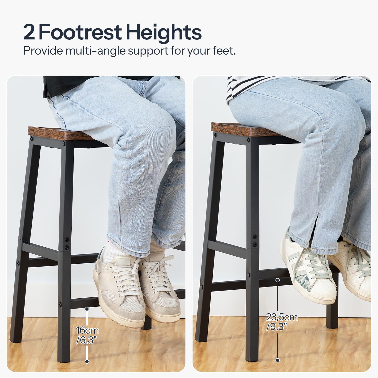 Industrial Bar Stools Set of 4