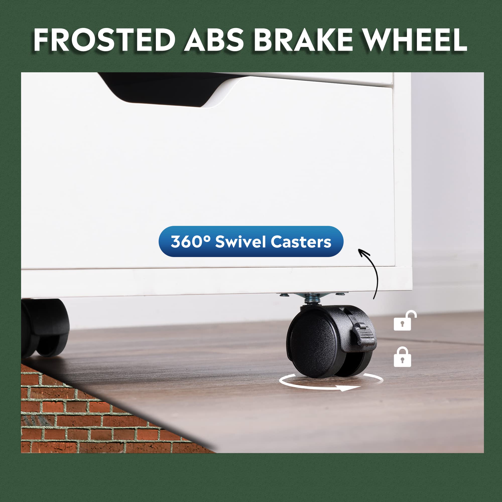 5-Drawer Printer Stand with Storage Cabinet
