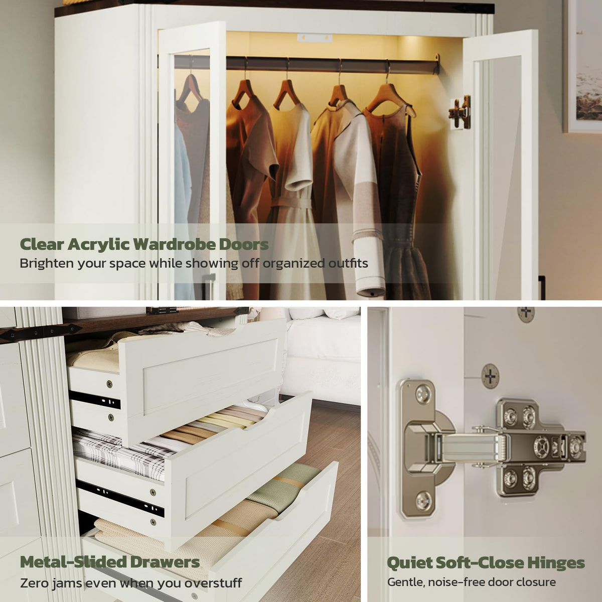 4-Door LED Wardrobe
