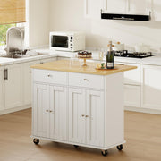 Shintenchi Kitchen Island w/Dropleaf Rolling Kitchen Table w/Seating