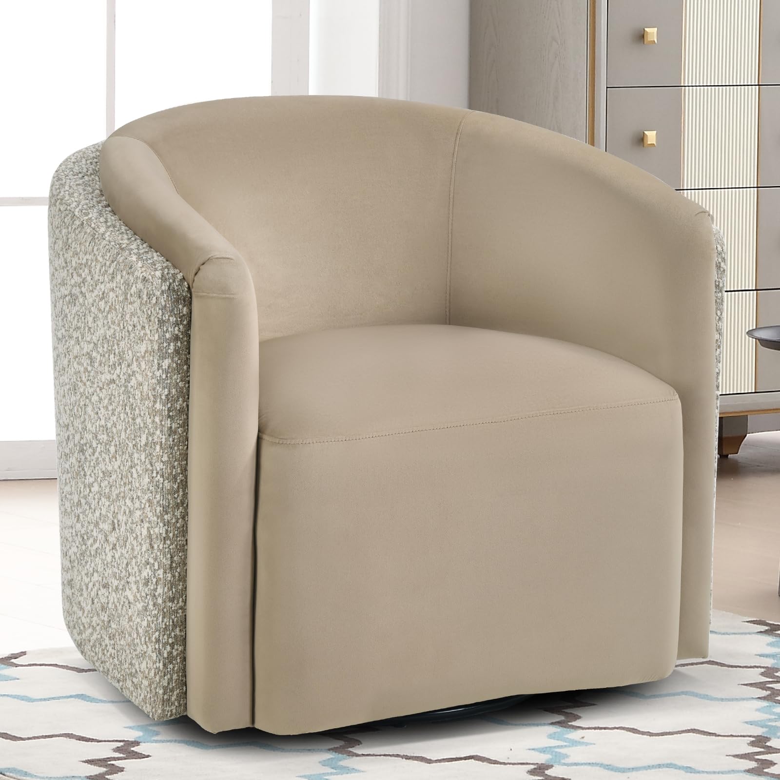 360° Swivel Barrel Accent Chair