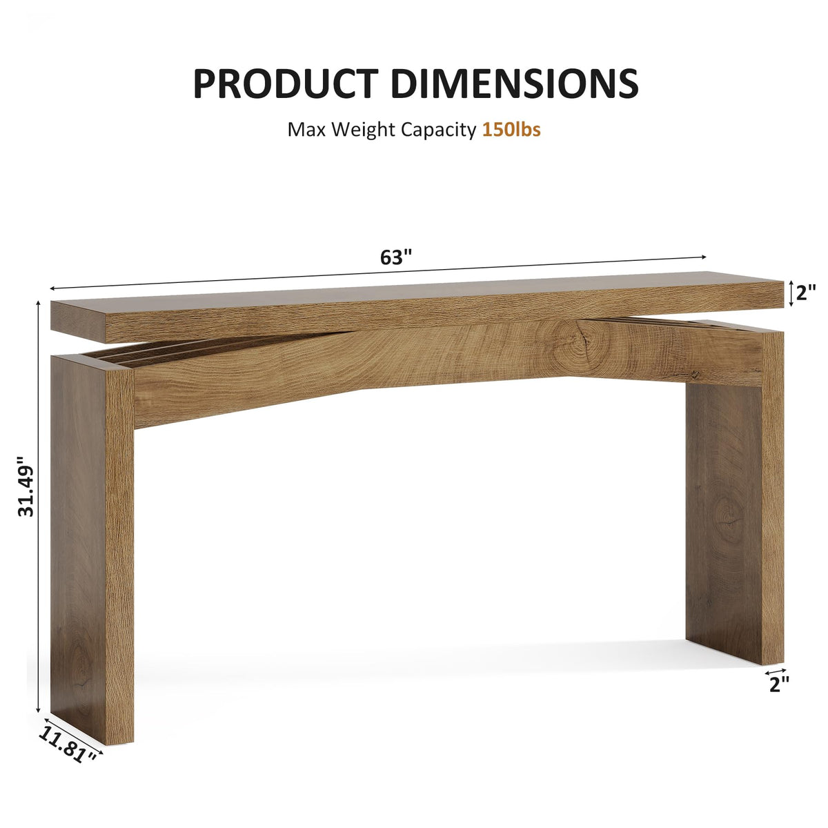 Celaform 63 Inch Console Tables for Entryway Farmhouse Style