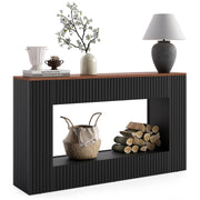 Black Console Table – 55 Inch Narrow Entryway Sofa Table