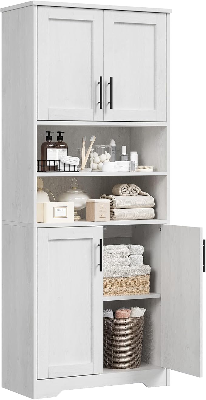 Tall Storage Cabinet with Adjustable Shelves