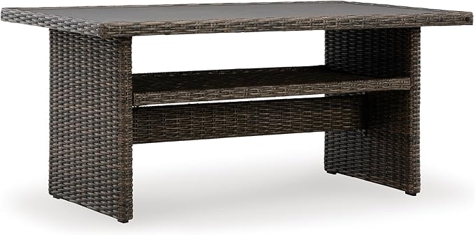 3-Piece Wicker Patio Sectional with Bench