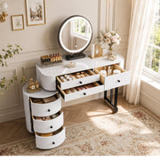 6-Drawer Lighted Makeup Vanity