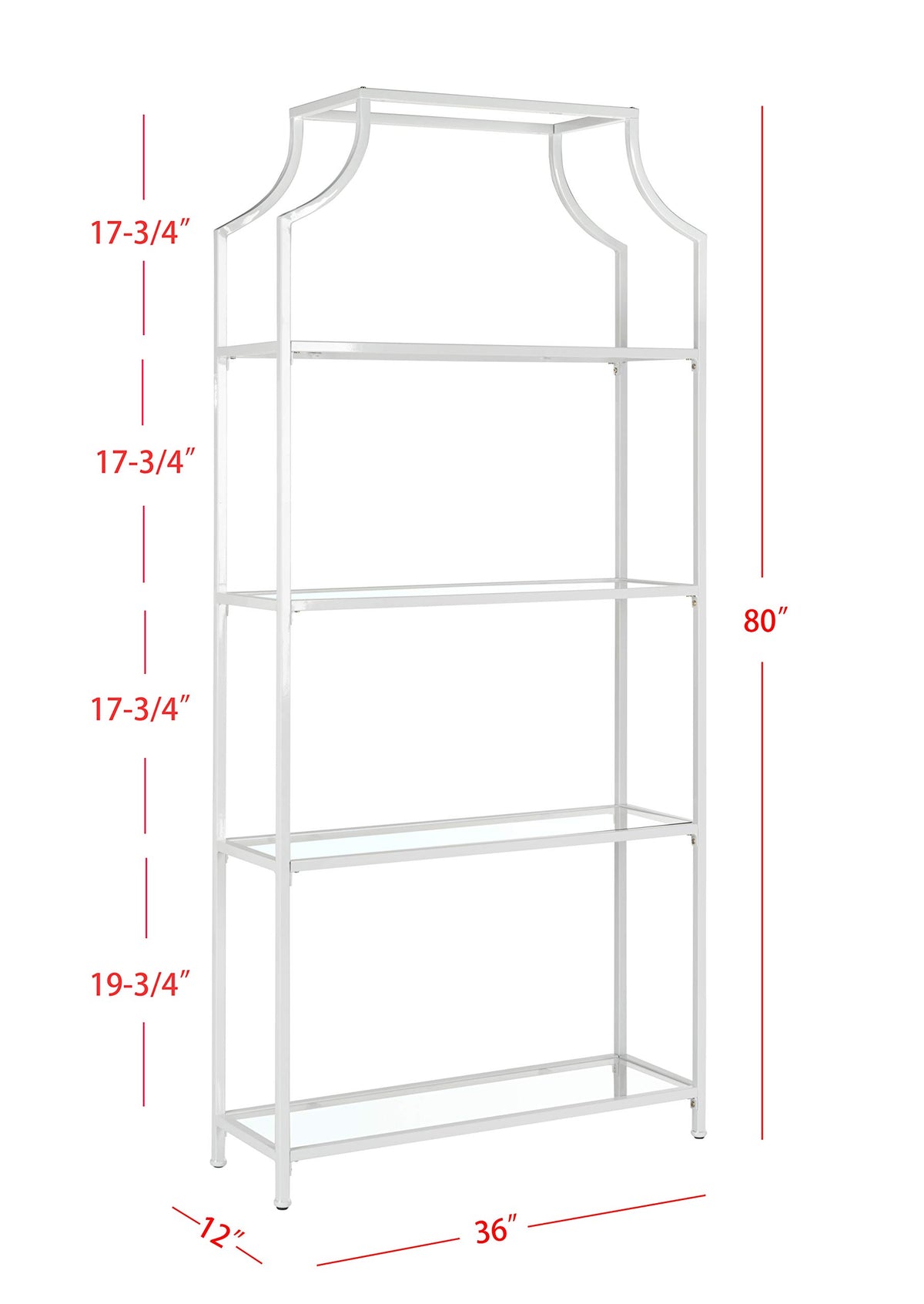 White 4-Tier Bookshelf