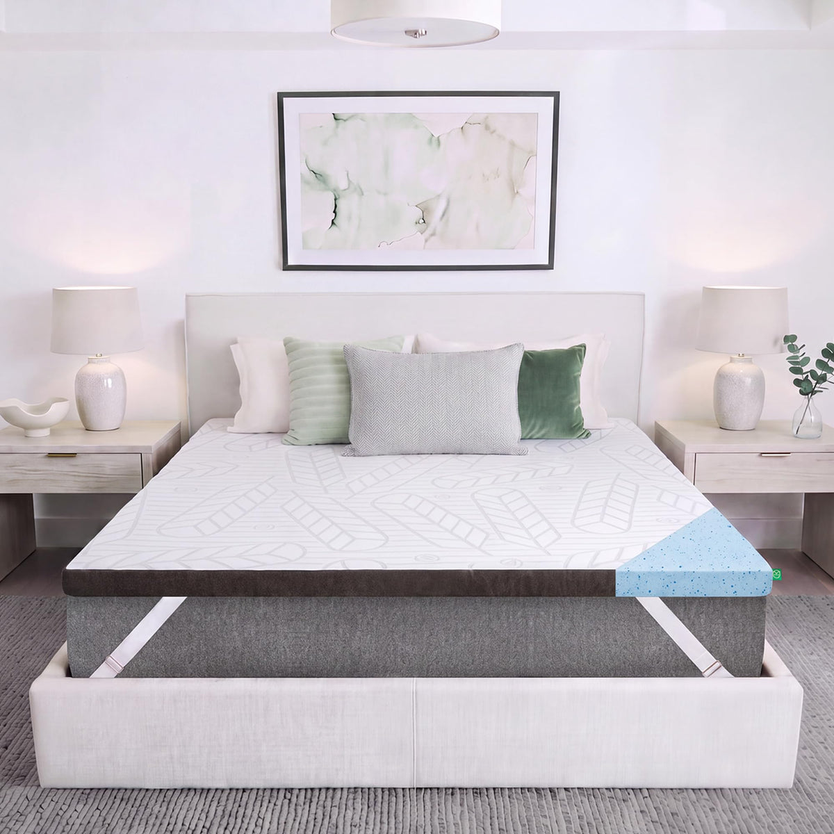 Queen Cooling Gel Memory Foam Mattress Topper