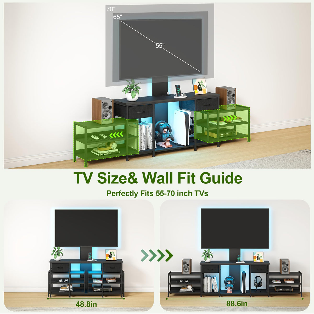 Extendable TV Stand with Mount