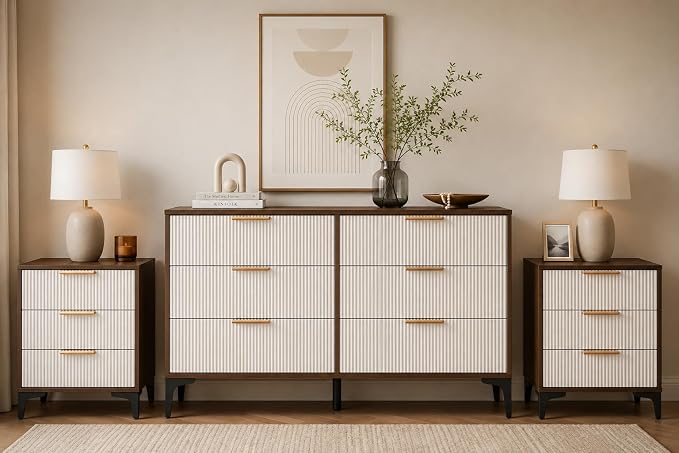 3-Piece Fluted Bedroom Set