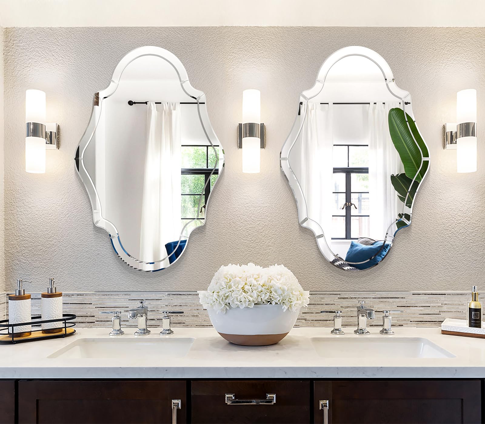 Scallop Beveled Wall Mirror