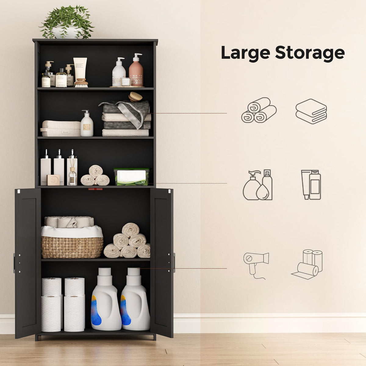 Tall Bathroom Storage Cabinet
