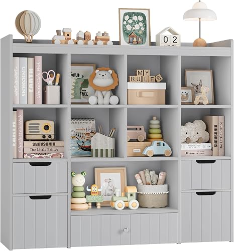 5-Tier Adjustable Metal Bookcase