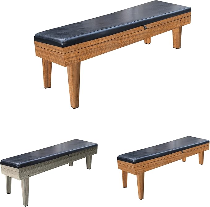 6-Foot Leather Storage Bench with High-Density Foam