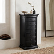 Black 7-Drawer Jewelry Armoire