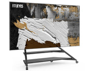 FITUEYES Rolling TV Floor Stand on Wheels for 75-100 Inch Large TVs, Black