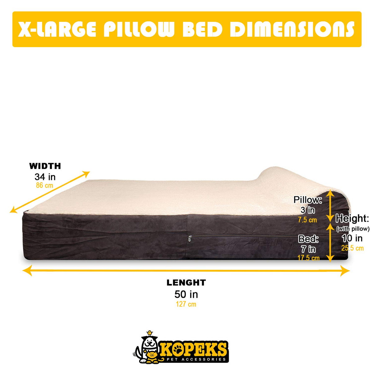 XL Orthopedic Memory Foam Dog Bed