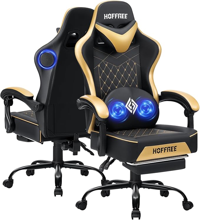 Massage Gaming Chair with Speakers