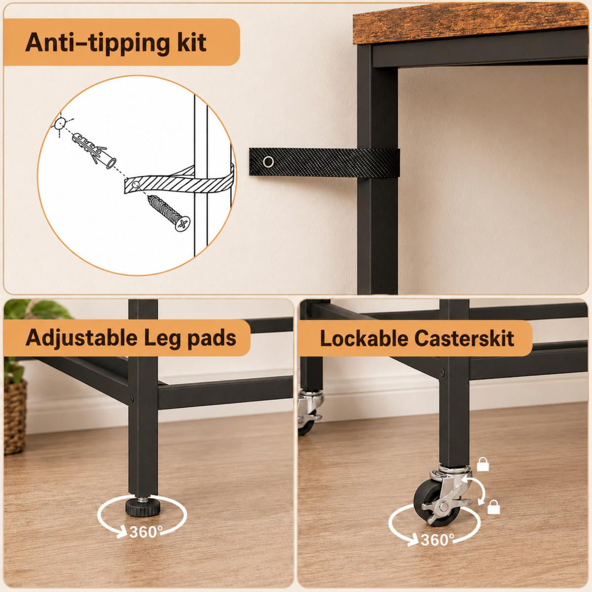 6-Drawer Rolling File Cabinet