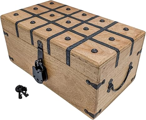 Handmade Pirate Treasure Chest – Wooden Storage Box