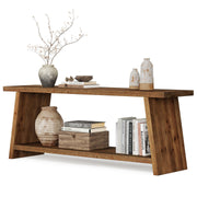 63-Inch Solid Wood Farmhouse TV Stand