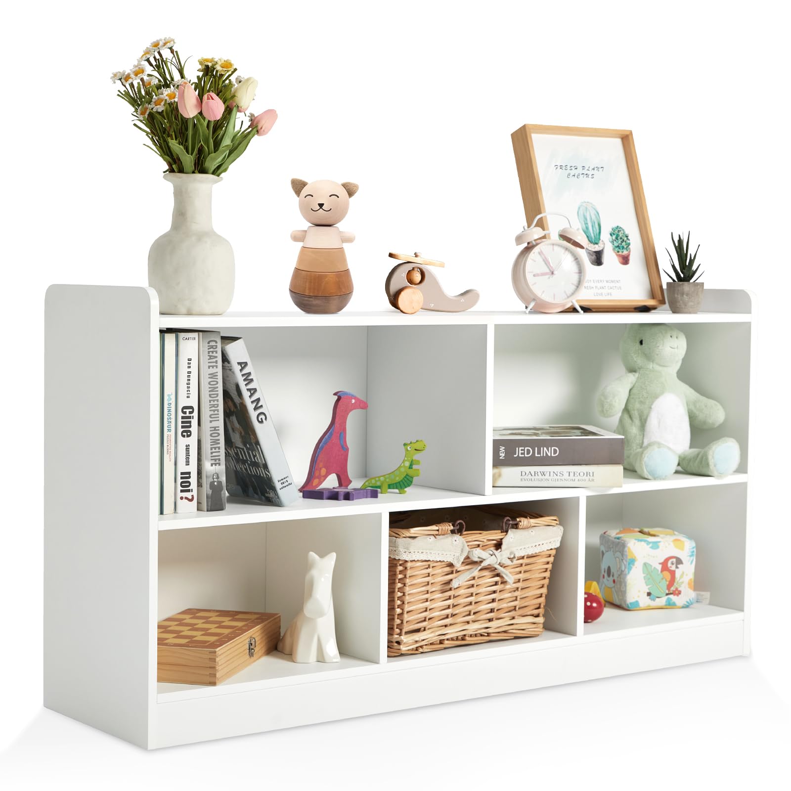 Kids Montessori Bookshelf & Toy Storage Organizer